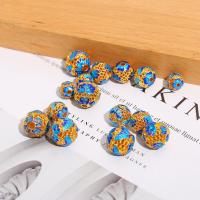 Cloisonne Beads, Brass, portable & DIY & different size for choice & different styles for choice, more colors for choice, 10PCs/Bag, Sold By Bag