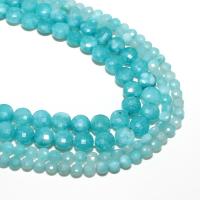 Amazonit perle, Krug, prirodan, možete DIY & faceted, plav, 4mm, Približno 95pramenovi/Strand, Prodano By Strand