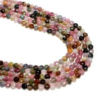 Gemstone Jewelry Beads, Tourmaline, Round, natural, DIY & faceted, mixed colors, 4mm, Approx 95PCs/Strand, Sold By Strand