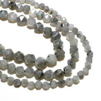 Labradorit Perlen, Rhombus, natürlich, DIY & facettierte, grau, 10mm, verkauft von Strang