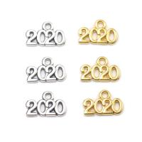 Zinc Alloy Pendants Number plated DIY & hollow Sold By Lot