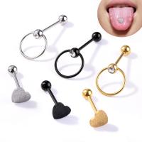 Stainless Steel Ring Tongue, Από ανοξείδωτο χάλυβα, κοσμήματα μόδας, περισσότερα χρώματα για την επιλογή, Sold Με PC