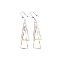 Zinc Alloy Drop Earrings with Brass Infinity plated micro pave cubic zirconia & for woman Sold By Pair