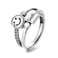 925 sterling zilver Open Finger Ring, mode sieraden, meer kleuren voor de keuze, 1.1x0.8cm, Verkocht door PC