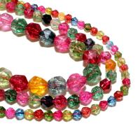 Gemstone smykker perler, Turmalin, Runde, naturlig, Star Cut Faceted & du kan DIY, blandede farver, 10mm, Solgt af Strand