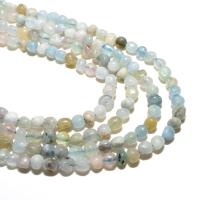 Gemstone Jewelry Beads, Aquamarine, irregular, natural, DIY, light blue, 6*8mm, Approx 48PCs/Strand, Sold By Strand