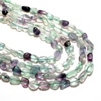 Perles de fluorite, Fluorine, naturel, DIY, couleurs mélangées, 6*8mm, Environ 48PC/brin, Vendu par brin