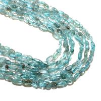 Gemstone Jewelry Beads, Apatites, irregular, natural, DIY, light blue, 6*8mm, Approx 48PCs/Strand, Sold By Strand