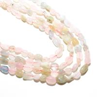 Perles bijoux en pierres gemmes, morganite, Irrégulière, naturel, DIY, multicolore, 6*8mm, Environ 48PC/brin, Vendu par brin