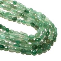 Natural Aventurine Beads Green Aventurine Ellipse DIY green 6*8mm Sold By Strand
