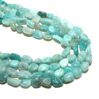 Amazonit Perlen, Ellipse, natürlich, DIY, blau, 6*8mm, verkauft von Strang