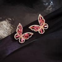 Zinc Alloy Drop Earrings Geometrical Pattern plated & micro pave cubic zirconia & for woman 38*10mm Sold By Pair