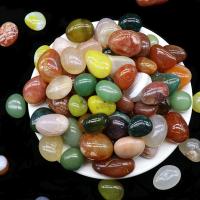 Fashion Decoration Jade with Gemstone Ellipse polished multi-colored 8-12mm Sold By Bag