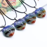 Gemstone Pendants Jewelry, Quartz, Heart, polished, DIY, multi-colored, 30mm, Sold By PC