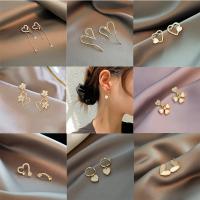 Zinklegierung Ohrringe, Geometrisches Muster, plattiert, verschiedene Stile für Wahl & für Frau, keine, 30mm, verkauft von Paar