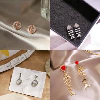 Zinc Alloy Drop Earrings Geometrical Pattern plated & for woman 30mm Sold By Pair
