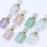 Cristal naturel bouteille de parfum, poli, styles différents pour le choix, plus de couleurs à choisir, 35*18mm, Vendu par PC