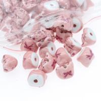 Porcelain Jewelry Beads Fortune Cat plated DIY 17.5*14.5*15mm Approx 2.5mm Sold By Bag