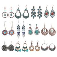 Tibetan Style Drop Earrings, with Seedbead, plated, fashion jewelry & different styles for choice & for woman, more colors for choice, nickel, lead & cadmium free, Sold By Pair