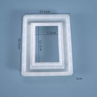 Conjunto de moldes epóxi DIY, silicone, Quadrado, banhado, Sustentável, 205x155x30mm, vendido por PC