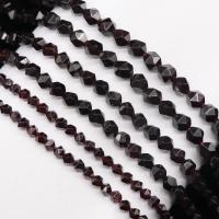 Natürlicher Granat Perlen, Rhombus, poliert, DIY & verschiedene Größen vorhanden & facettierte, dunkelviolett, 5mm, verkauft per 40 cm Strang
