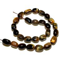 Tigerauge Perlen, Ellipse, natürlich, DIY, braun, 10*12mm, ca. 19PCs/Strang, verkauft von Strang