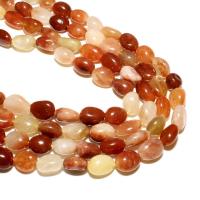 Natural Jade Beads, Lighter Imperial Jade, Ellipse, DIY, mixed colors, 6*8mm, Sold By Strand