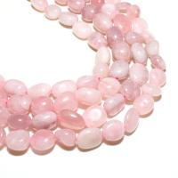 Perles bijoux en pierres gemmes, opale rose, ellipse, naturel, DIY, rose, 8*10mm, Environ 36PC/brin, Vendu par brin
