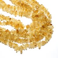 chips de pedras preciosas, Cristal amarelo, Irregular, naturais, DIY, amarelo, 5*8mm, Aprox 57PCs/Strand, vendido por Strand