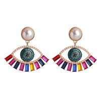 Rhinestone Earring Zinc Alloy with Glass & Plastic Pearl gold color plated for woman & with rhinestone & hollow nickel lead & cadmium free Sold By Pair