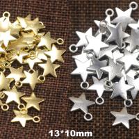 Tibetan Style Star Pendant, plated, DIY, more colors for choice, nickel, lead & cadmium free, 13x10x1.50mm, 50PCs/Bag, Sold By Bag