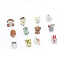 Porcelain Jewelry Beads, Animal, plated, different color and pattern for choice & DIY, more colors for choice, 7*8mm, Hole:Approx 2mm, 10PCs/Bag, Sold By Bag