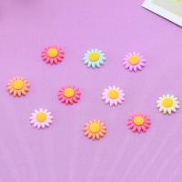 Flower Resin Cabochon, epoxy gel, DIY, mixed colors, 14mm, 100PCs/Bag, Sold By Bag
