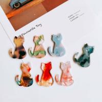 Resin Pendant, Cat, DIY, more colors for choice,  25x17mm, 20PCs/Bag, Sold By Bag