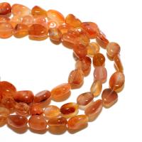 Natural Persian Gulf agate Beads, Ellipse, DIY, reddish orange, 8*10mm, Approx 36PCs/Strand, Sold By Strand