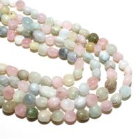 Grânulos de gemstone jóias, Morganita, Pepitas, naturais, DIY, multi colorido, 8*10mm, vendido por Strand