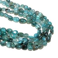 Perles bijoux en pierres gemmes, Apatites, pepite, naturel, DIY, bleu, 8-10mm, Environ 36PC/brin, Vendu par brin
