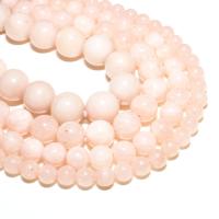 Perles bijoux en pierres gemmes, morganite, Rond, naturel, DIY, rose, 6mm, Vendu par brin