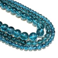 Perles bijoux en pierres gemmes, disthène, Rond, naturel, DIY, bleu, Vendu par brin