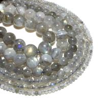 Perles en labradorite, ellipse, naturel, DIY, gris, 6mm, Vendu par brin