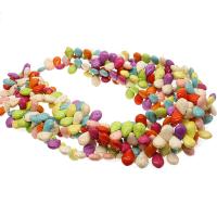Turquoise Beads, Teardrop, polished, DIY, mixed colors, 10*14mm, 60PCs/Strand, Sold By Strand