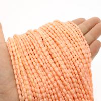 Natural Coral Beads Ellipse polished DIY 4*8mm Sold By Strand