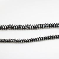 Nicht-magnetische Hämatit Perlen, Abakus,Rechenbrett, poliert, DIY, schwarz, 5StrangStrang/Tasche, verkauft von Tasche