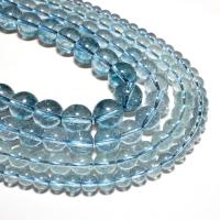 Naturliga Quartz smycken pärlor, Rund, DIY, blå, Säljs av Strand
