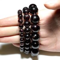 Natural Garnet Bracelet, Round, fashion jewelry & different size for choice, dark red, Sold By Strand