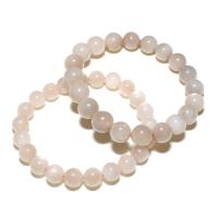 Gemstone Bracelets, Moonstone, Round, natural, fashion jewelry & different size for choice, white, Sold By Strand