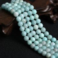 Natural Amazonite Beads, ​Amazonite​, Round, polished, DIY & different size for choice, blue, 6mm, Sold By Strand