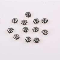 Tibetan Style Spacer Beads, Snowflake, antique silver color plated, DIY, nickel, lead & cadmium free, 6x3.5mm, Hole:Approx 1.4mm, 100PCs/Bag, Sold By Bag