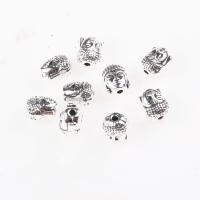 Tibetan Style Jewelry Beads, Buddha, antique silver color plated, DIY, nickel, lead & cadmium free, 11x8.5x7.5mm, Hole:Approx 2mm, 20PCs/Bag, Sold By Bag