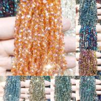 Natürliche gefärbten Quarz Perlen, Natürlicher Quarz, rund, poliert, unterschiedliche Farbe und Muster für die Wahl & DIY & facettierte, keine,  3*5mm, verkauft von Strang